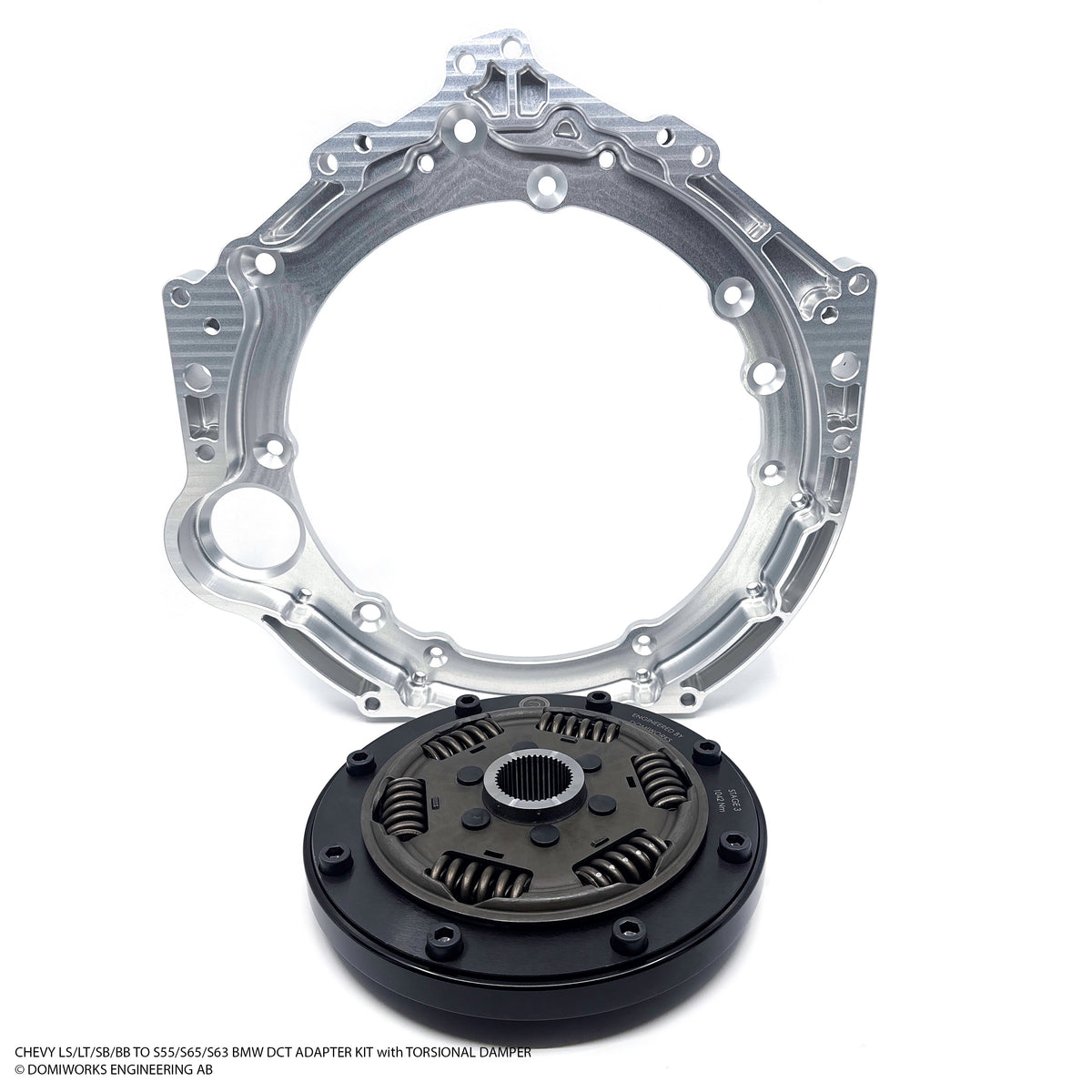Chevy LS/LT/SB/BB to S55/S65/S63 DCT Adapter Kit with Torsional Damper