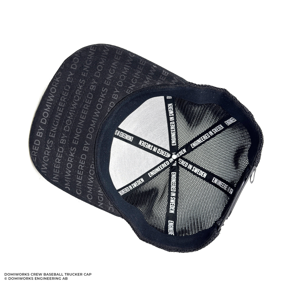 DomiWorks Crew Black Snapback Trucker Cap