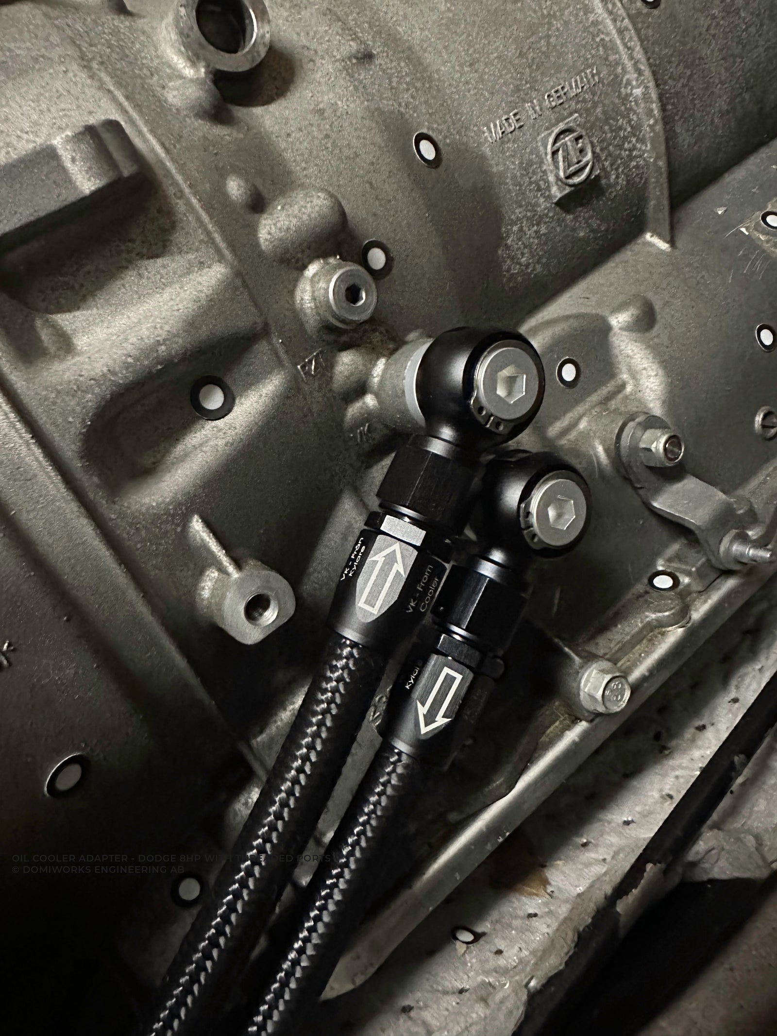 Oil Cooler Adapter - Dodge 8HP - Full Flow Swivel Connector