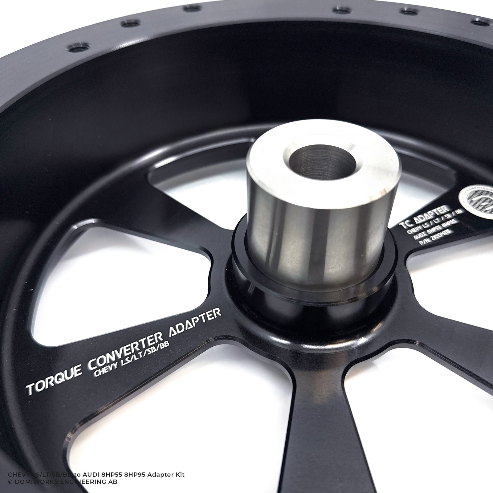 ペトミレーシング Chevy LS/LT/SB/BB to Audi 8HP55 Adapter Kit – DomiWorks Engineering AB