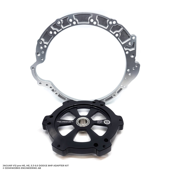 Jaguar V12 5.3L pre-HE, 5.3 HE and 6.0L to Dodge 8HP 845/850RE 70/75/90/95 Charger/Challenger/Scat Pack Hellcat Trackhawk RAM Adapter Kit (Copy)