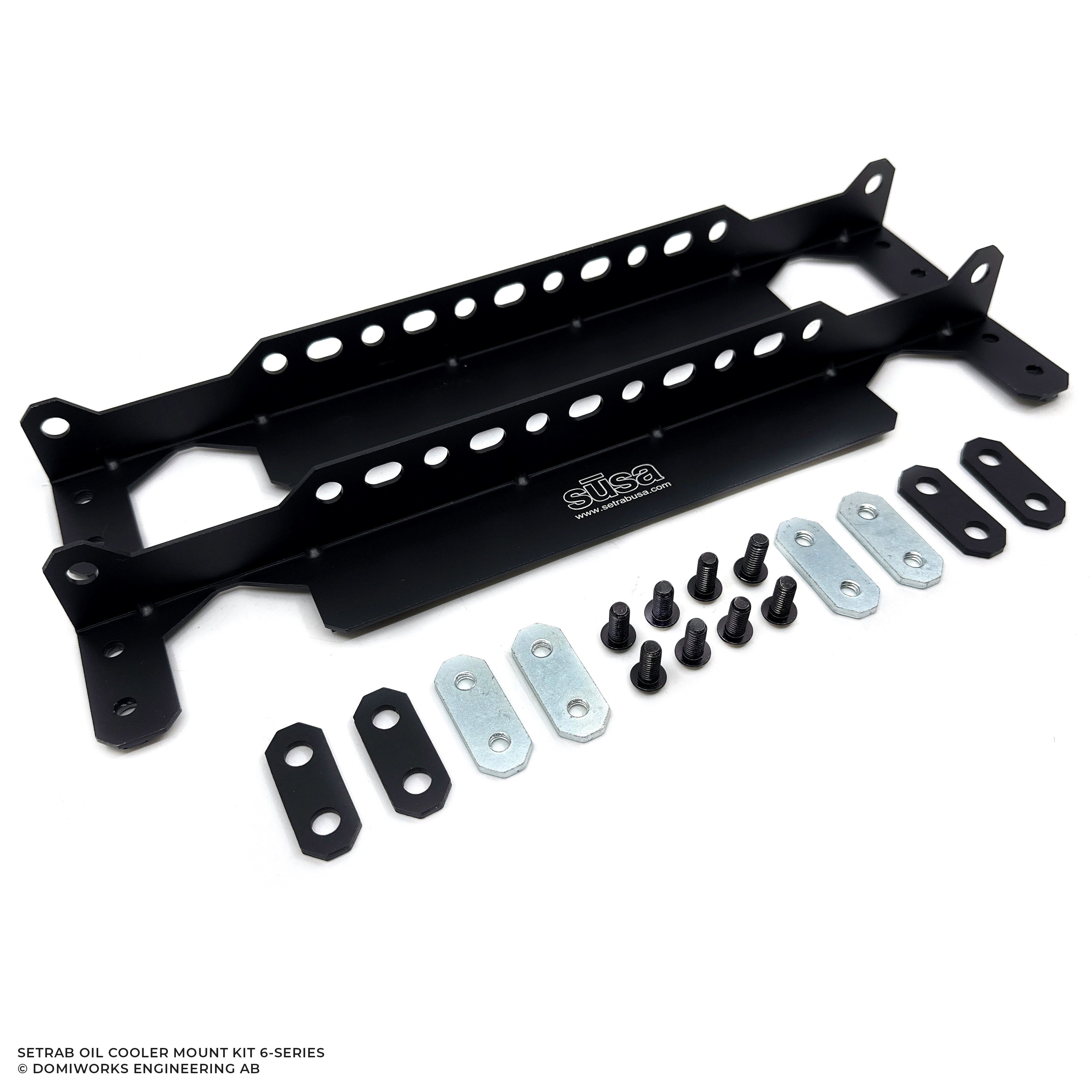 Setrab Oil Cooler Mounting brackets 6series DomiWorks Engineering AB