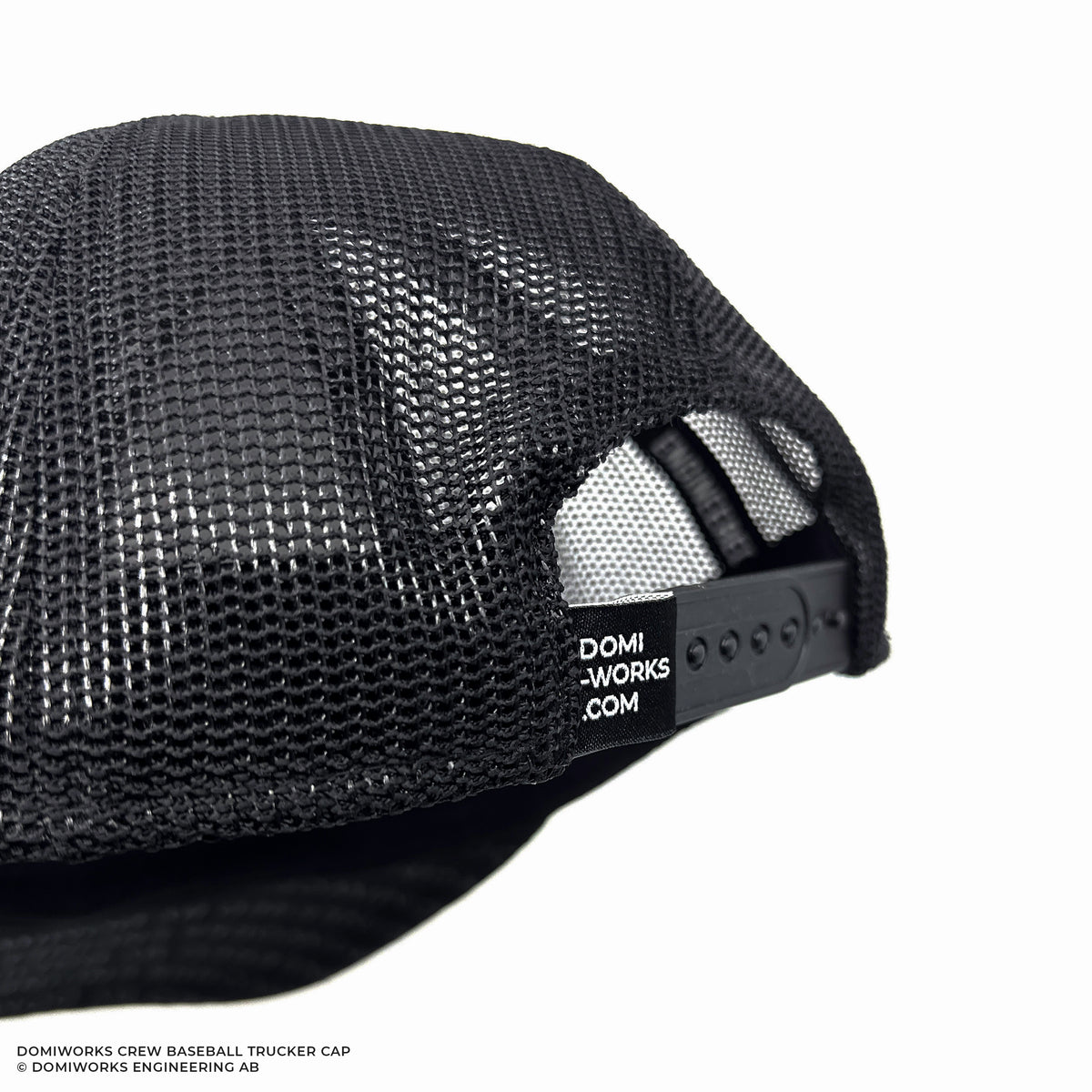 DomiWorks Crew Black Snapback Trucker Cap