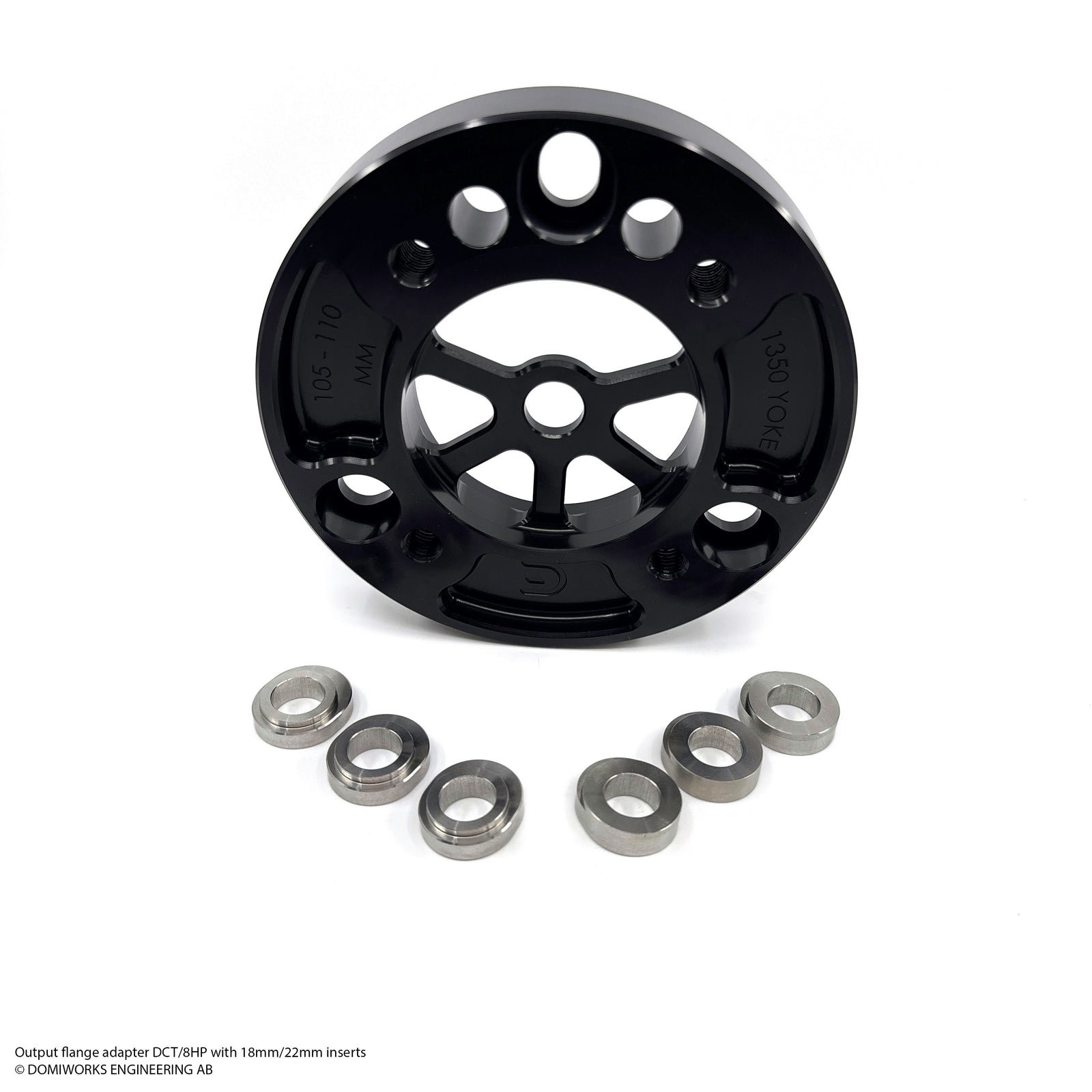 8HP / DCT Output Flange adapter 105-110mm with 18mm or 22mm